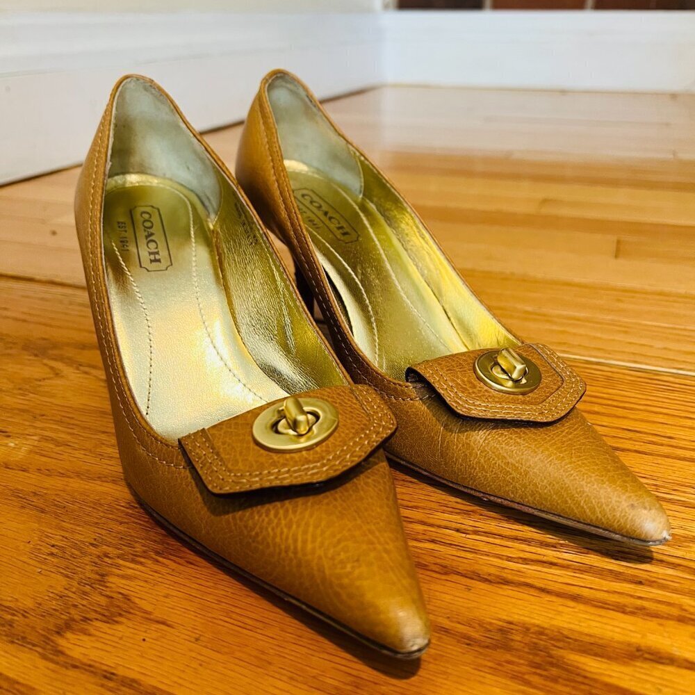 Authentic Vintage Coach Pumps Heels Shoes Size 7 B - Picture 9 of 16